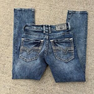 Salvage Havoc Straight Slim Fit Jeans Blue Buckle Exclusive MS302SNK Mens 27x31